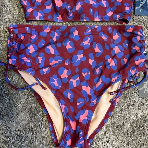 Women's Leopard Print High Waisted Bikini Set NWT Size Medium - Picture 11 of 11